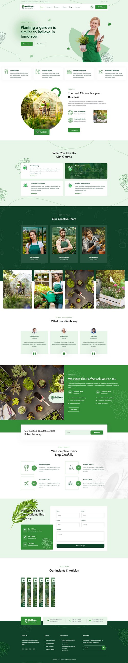Gettree - Garden & Landscaping Joomla Template