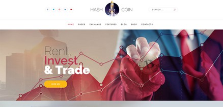 HashCoin Plus - Bitcoin Crypto Currency Joomla Template