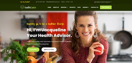 Health Coach - Joomla Template for Fitness, Health, Personal Life Coaching