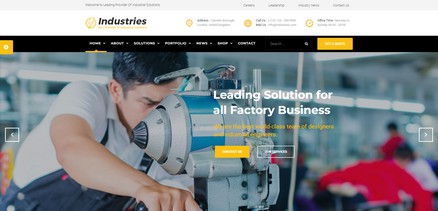 Industries - Factory & Engineering Business Joomla Template