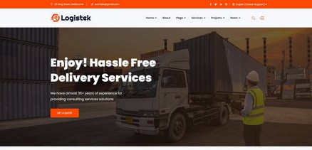 Logistek - Logistics Transportation Joomla 4 Template