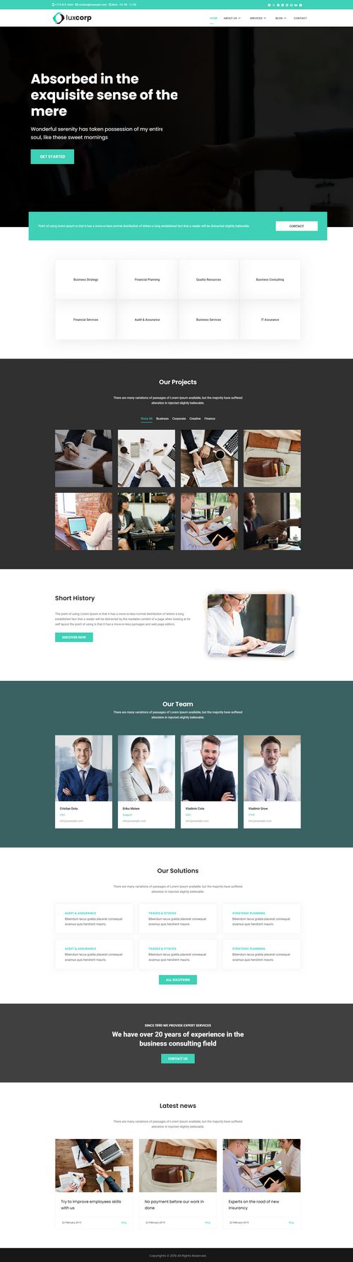 LuxCorp - Joomla Insurance Agency Business Template
