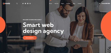 Moniz - Creative Web Design Agency Joomla 4 Template