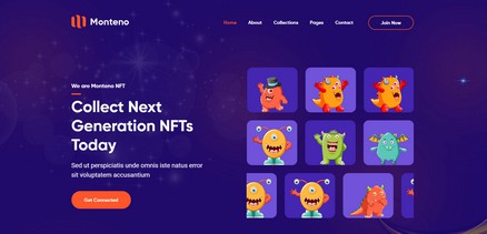 Monteno - NFT Portfolio Joomla Template for Blockchain NFT