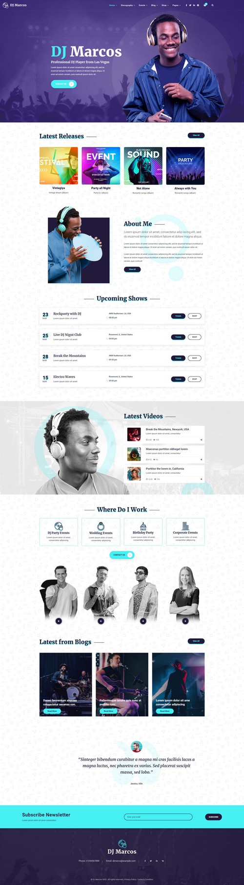 Musiziya - Musician & Music Band websites Joomla 4 Template