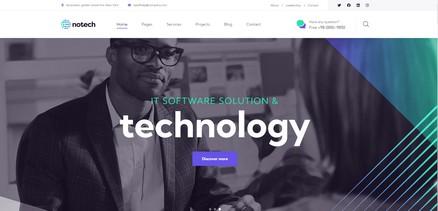 Notech - IT Solutions & Tech Services Joomla Template