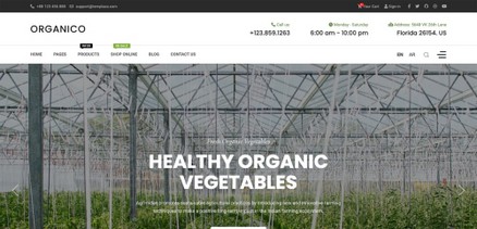 Organico - Nutritionist Food & Farm Joomla 4 Template