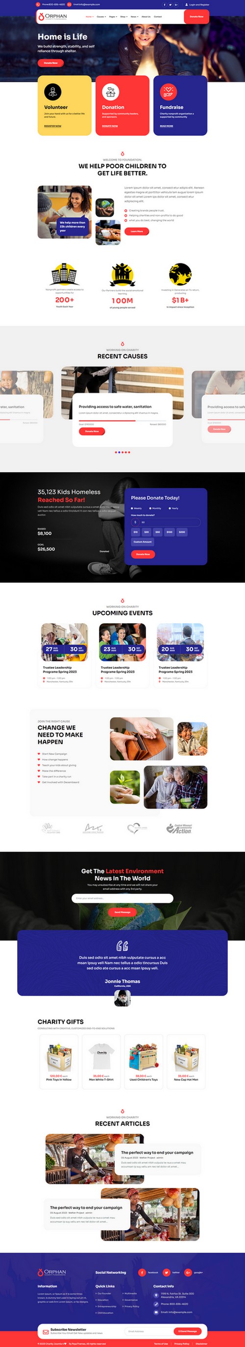 Orphan - Charity and Fundraising Non-Profit Joomla 4 Template