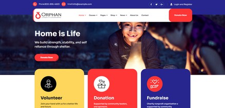 Orphan - Charity and Fundraising Non-Profit Joomla Template