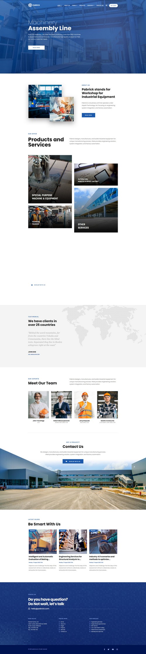 Pabrick - Responsive Industry and Manufacture Joomla 4 Template
