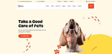 Patte - Pet Care Services & Veterinary Shop Joomla Template