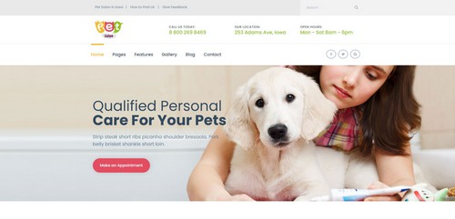 Pet Salon - Responsive Animal & Pet Care Joomla 4 Template