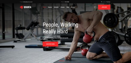 Quanca - Responsive Premium Gym Club Joomla 4 Template