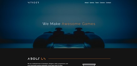 Strider - Game Studio Joomla Template With Page Builder