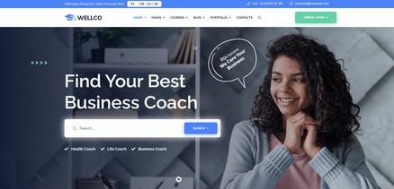 Wellco - Responsive Life Coach and Online Courses Joomla Template