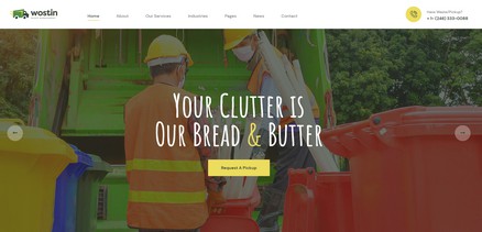 Wostin - Waste Pickup Services Websites Joomla 4 Template