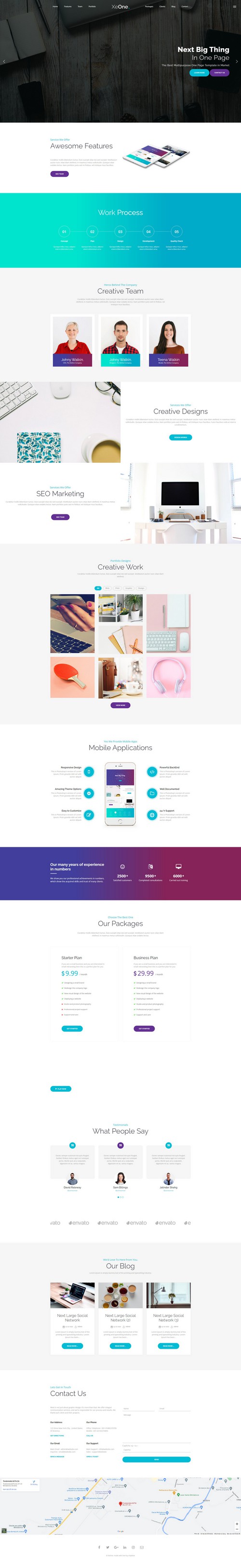 XeOne - One Page Parallax Responsive Joomla 4 Template