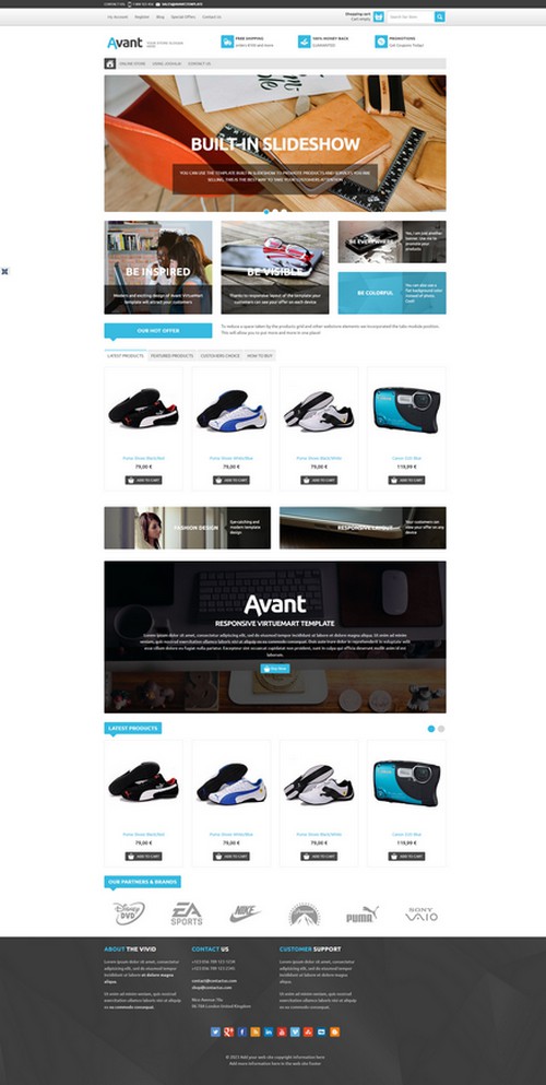 Avant - Responsive shop virtuemart template for Joomla