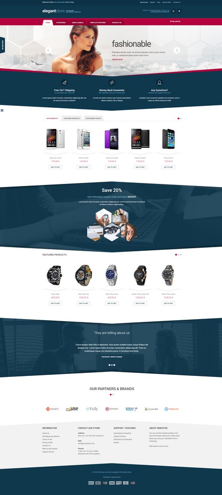 Elegant Store - Responsive shop virtuemart template for Joomla