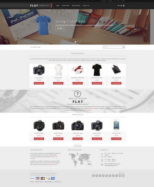Flat Store - Responsive shop virtuemart template for Joomla