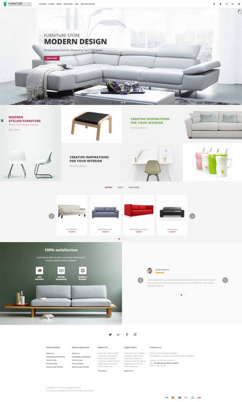 Furniture Store - Responsive shop virtuemart template for Joomla