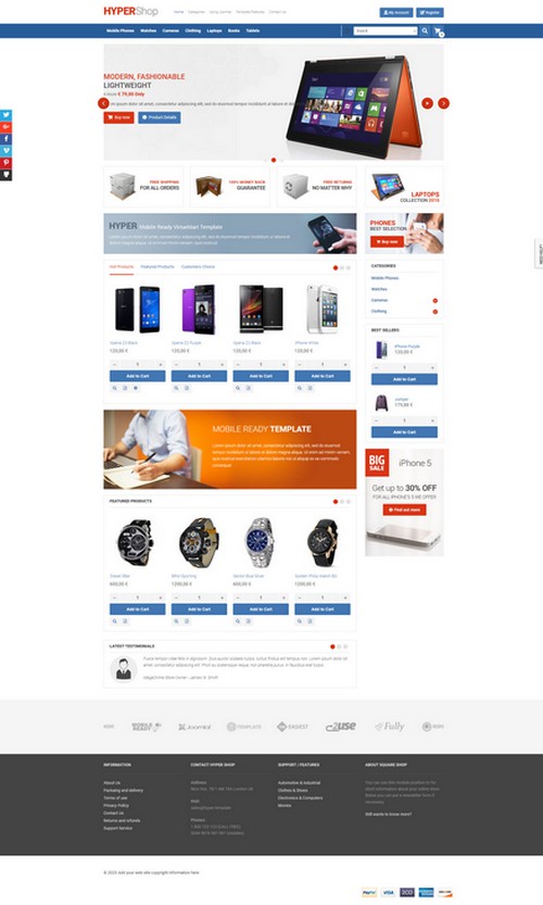 Hyper Shop  - Responsive shop virtuemart template for Joomla