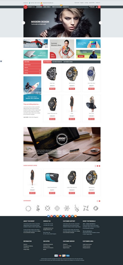 Invent - Responsive shop virtuemart template for Joomla