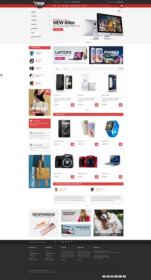 Mega Web Shop - Responsive shop virtuemart template for Joomla