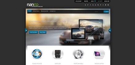 Nano - Responsive shop virtuemart template for Joomla
