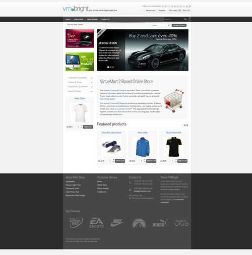 VM Bright - Responsive shop virtuemart template for Joomla