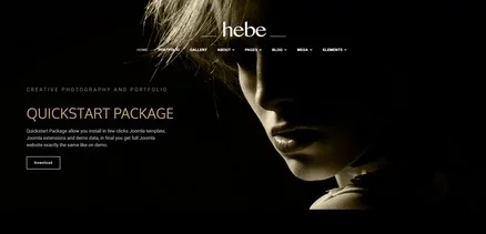 Hebe - Responsive Creative Black Joomla 4 Template